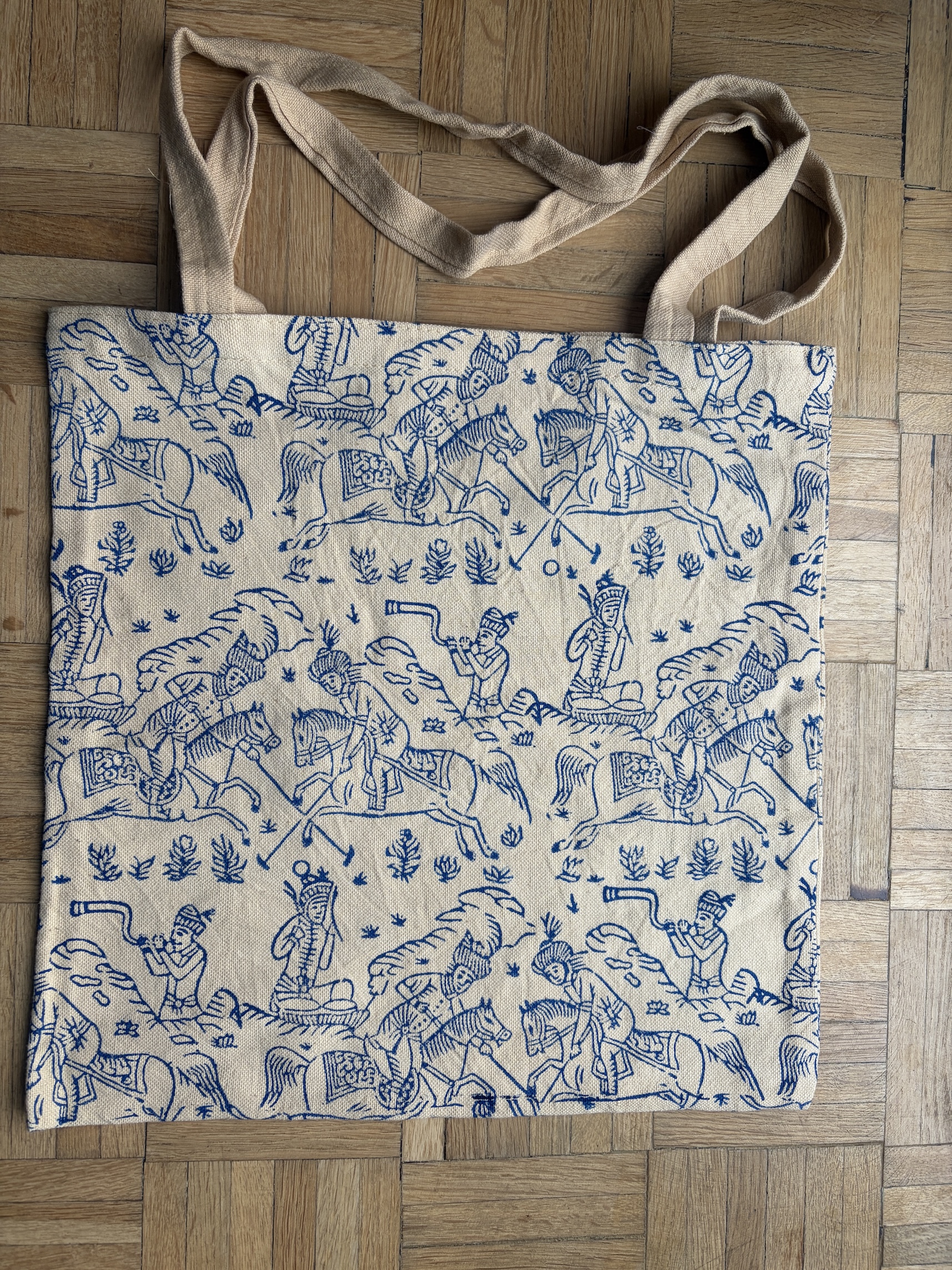 Tote bag "Shogan" - Encre bleue / sac grenade
