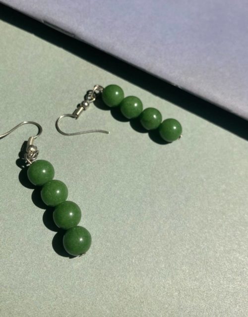 Stone earrings "Green"