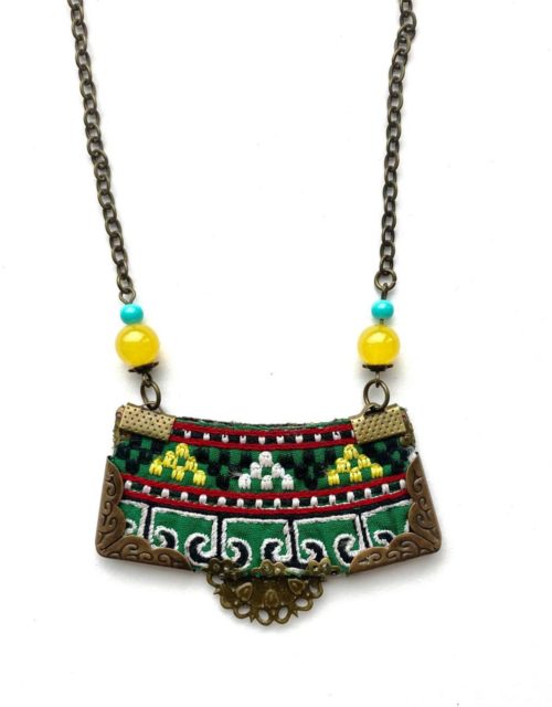 Turkmen necklace "Sâbz"(green)