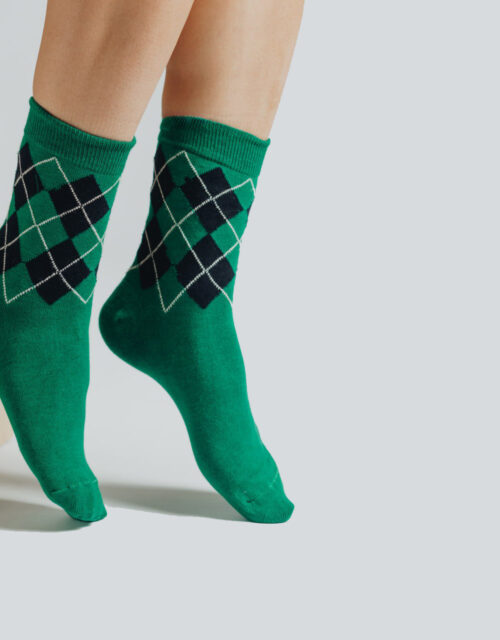 Chaussettes en coton "Sâbz" (Vert)